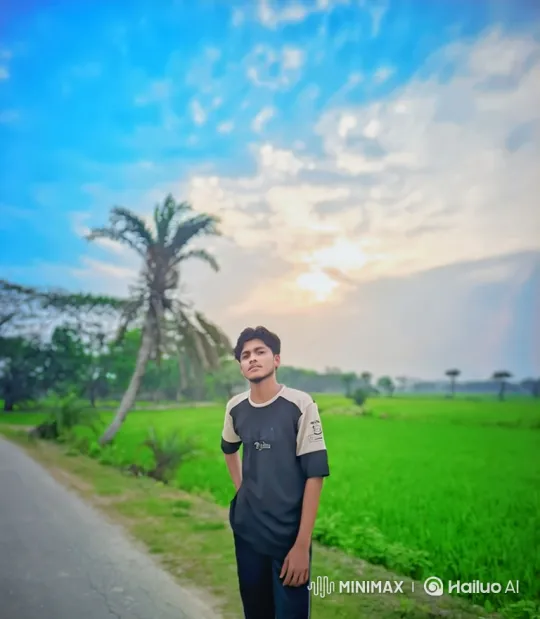 Calm Moment: Young Couple Shares Quiet Smile on Golden Hour Roadside – AI Generated Video | Hailuo AI