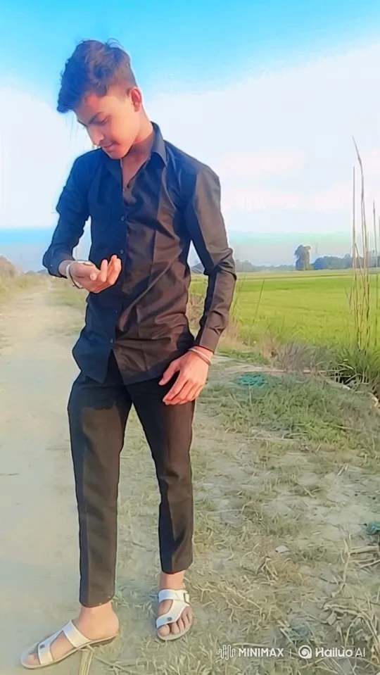 Contemplative Walk in Rural Landscape – AI Generated Video | Hailuo AI