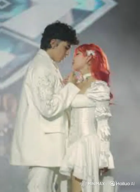 Couple Shares Tender Kiss on Intimate Stage – AI Generated Video | Hailuo AI
