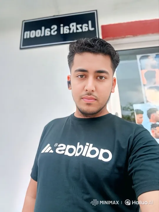 Young Man Observes Arrival of Sedan Outside Salon – AI Generated Video | Hailuo AI