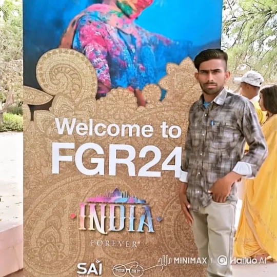 Young Man Greeted by PM Modi at FGR24 Event in India – AI Generated Video | Hailuo AI