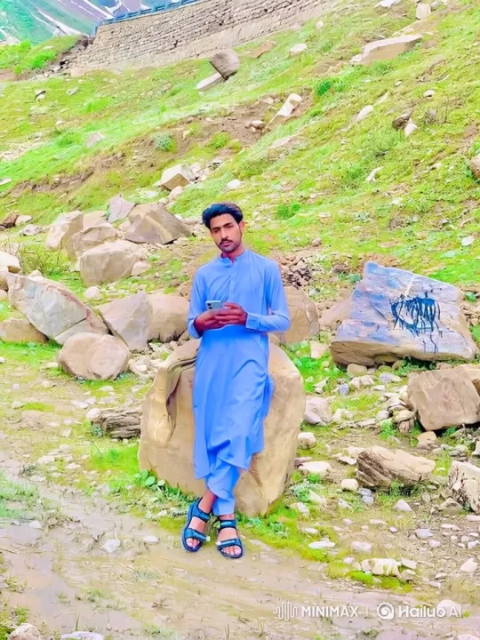 Serene Park Encounter of Two Youths in Traditional Attire – AI Generated Video | Hailuo AI