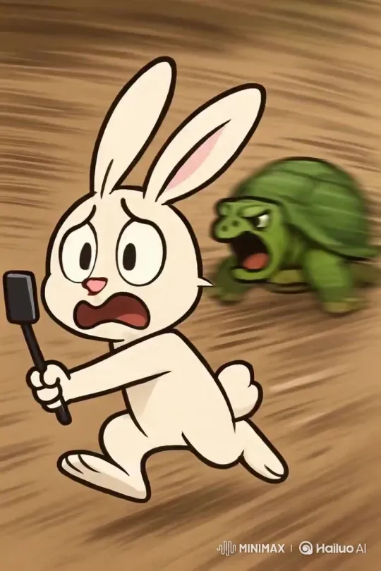 The Tortoise and the Hare: A Tale of Determination and Laziness – AI Generated Video | Hailuo AI