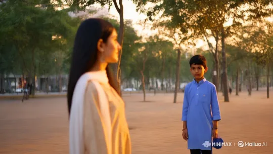Golden Hour Romance in an Urban Park – AI Generated Video | Hailuo AI