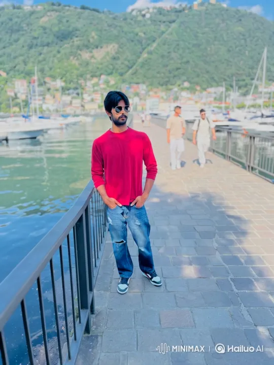 Young Couple's Romantic Moment on a Stone Pier – AI Generated Video | Hailuo AI