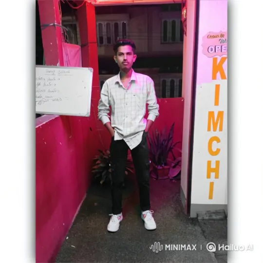 Young Man in Corridor Amidst Warm Light and Gentle Atmosphere – AI Generated Video | Hailuo AI