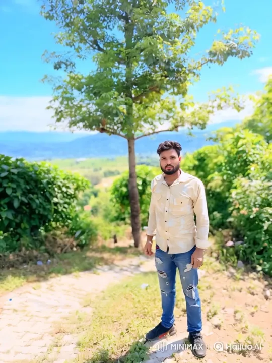 Man in Nature: A Serene Pathway Scene – AI Generated Video | Hailuo AI