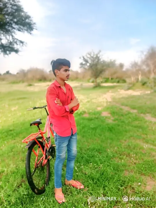 Young Man Reflects in a Tranquil Green Field – AI Generated Video | Hailuo AI