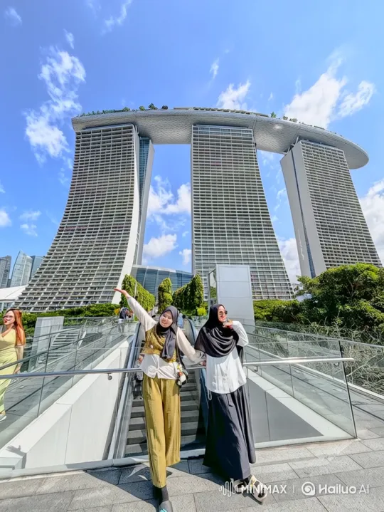 Women on Walkway, Zooming Out to Earth in Space – AI Generated Video | Hailuo AI
