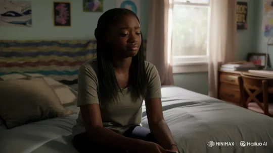 Teenage Girl Mourns Loss of Friendship in Bedroom – AI Generated Video | Hailuo AI
