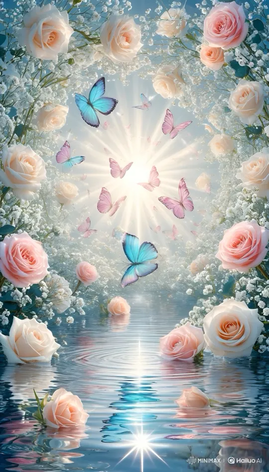 Enchanted Garden: Butterflies Dance in Radiant Light – AI Generated Video | Hailuo AI