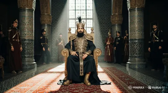 Majestic Ruler on Golden Throne: A Study in Power – AI Generated Video | Hailuo AI