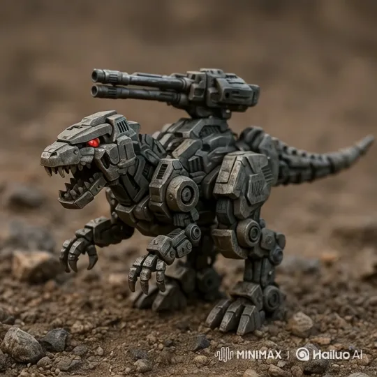 Giant Zoid Patrols City Street Amidst Awe and Fear – AI Generated Video | Hailuo AI