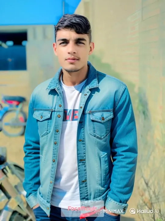 Young Man in Denim Jacket, Candid Expression – AI Generated Video | Hailuo AI