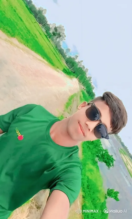 Young Couple's Golden Hour Selfie in Park Setting – AI Generated Video | Hailuo AI