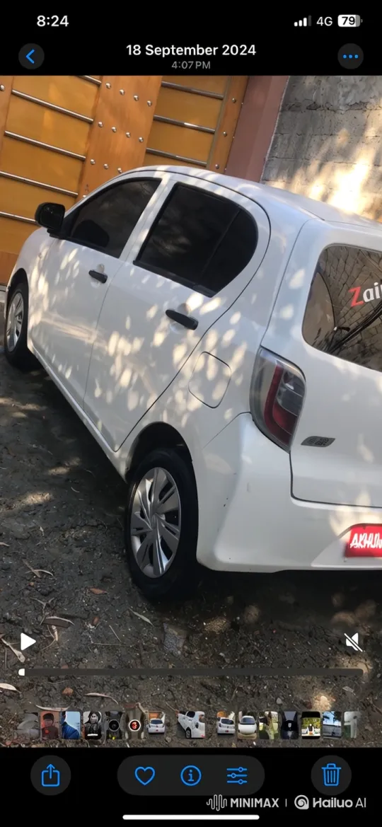 Observation of a White Hatchback in Dappled Light – AI Generated Video | Hailuo AI