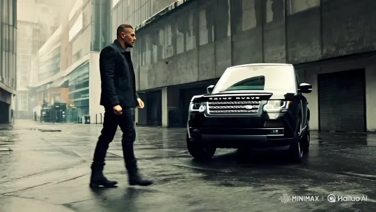 London Hard Man Strides with Dominance Through Urban Jungle – AI Generated Video | Hailuo AI
