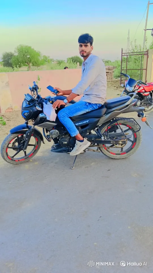 Young Man on Motorcycle, Calm and Steady – AI Generated Video | Hailuo AI