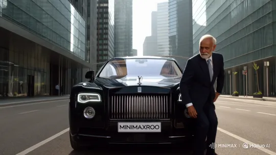 Narendra Modi Greets Man Amid Rolls Royce Arrival – AI Generated Video | Hailuo AI