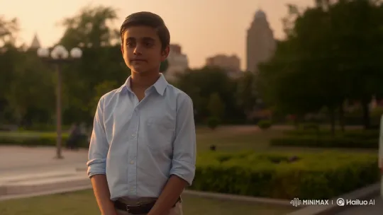 Pakistani Girl Joins Boy in Golden Hour Park Scene – AI Generated Video | Hailuo AI