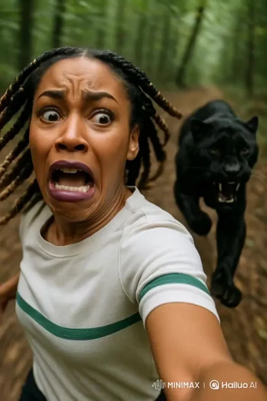 Black Jaguar Pursuit in the Forest – AI Generated Video | Hailuo AI