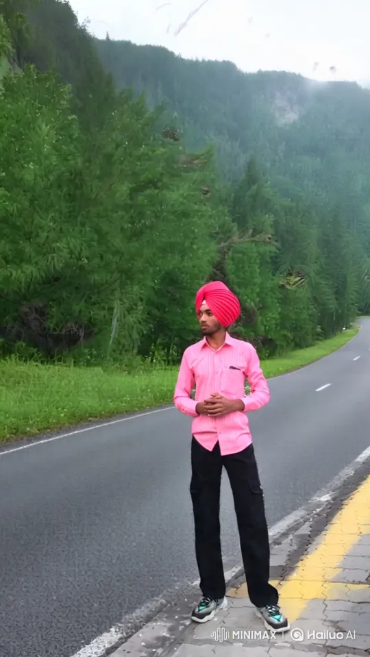 Young Man Meets Prime Minister Modi by Mountain Road – AI Generated Video | Hailuo AI