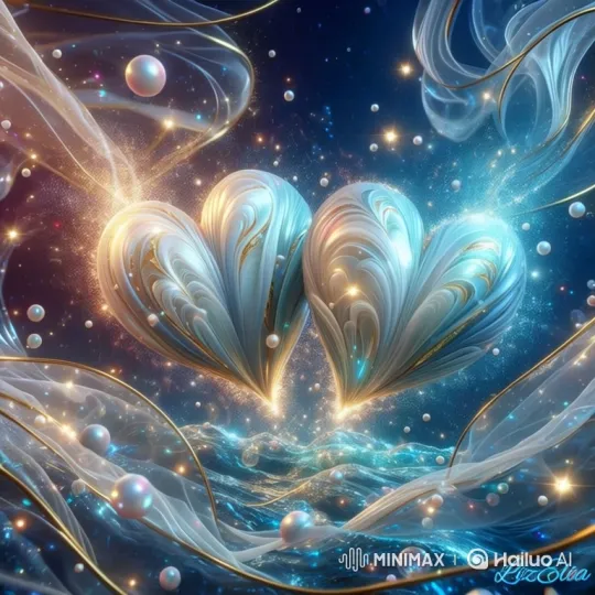 Two Hearts Embrace in a Celestial Dance of Light – AI Generated Video | Hailuo AI