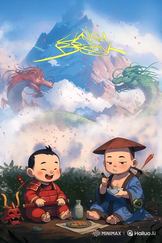 Mountain Lunch Break with Rapping Warrior and Dragon Dance – AI Generated Video | Hailuo AI