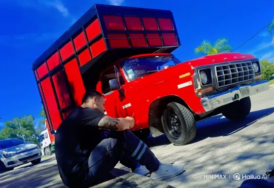 Vintage Ford Pickup Truck Air Suspension Lowering – AI Generated Video | Hailuo AI