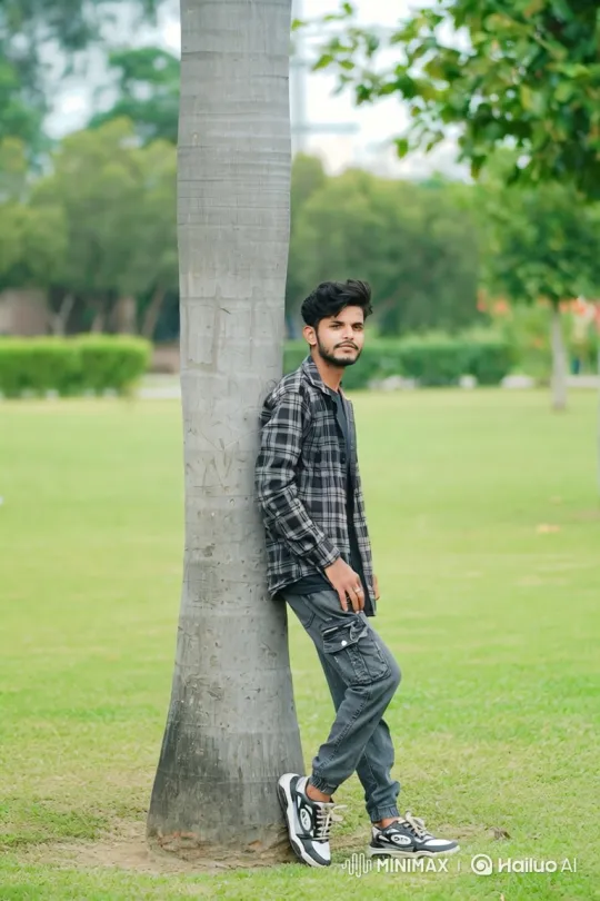 Young Couple's Serene Park Encounter in Golden Hour – AI Generated Video | Hailuo AI