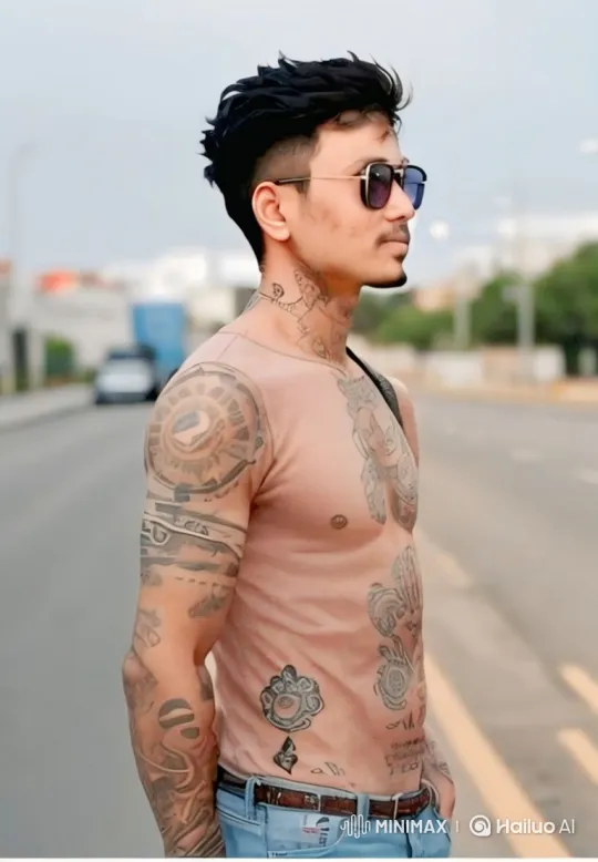 Unexpected Meeting: Tattooed Man Meets Narendra Modi – AI Generated Video | Hailuo AI