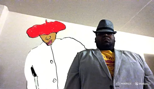 Real Man Watches Animated Cartoon Create Cityscape – AI Generated Video | Hailuo AI