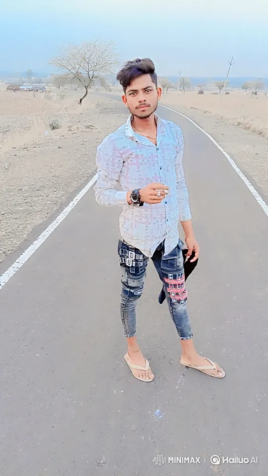Young Man in Desert Landscape Examines Surroundings – AI Generated Video | Hailuo AI