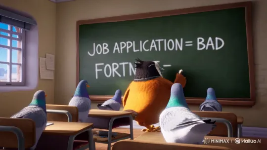 Bird Teacher Teaches Life Lesson in Cartoon Classroom – AI Generated Video | Hailuo AI