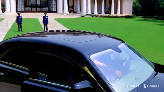 Young Man Welcomes Prime Minister Modi at Elegant Building – AI Generated Video | Hailuo AI