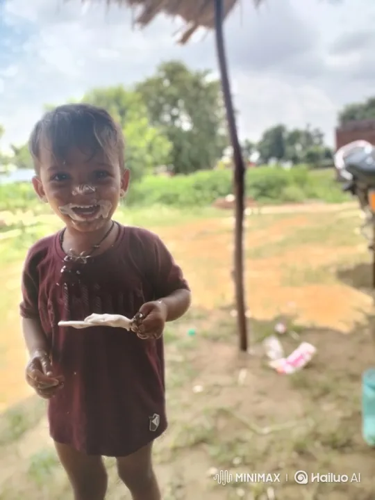 Child Meets Prime Minister Modi in Rural Setting – AI Generated Video | Hailuo AI
