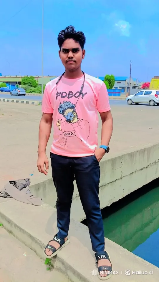 Young Man Boards Car on Waterway Edge – AI Generated Video | Hailuo AI