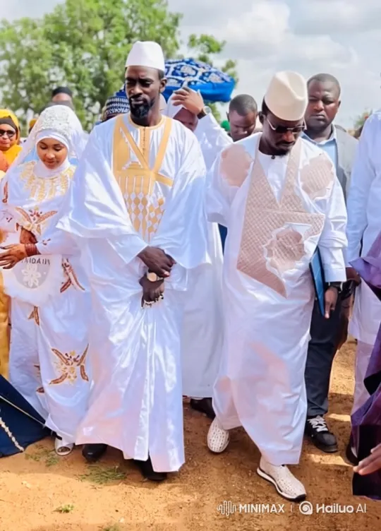 Ceremonial Procession of Couples in Ornate White Garments – AI Generated Video | Hailuo AI