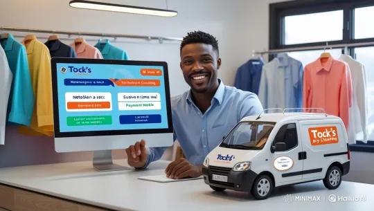 Portrait of a Proud Dry Cleaning Business Owner – AI Generated Video | Hailuo AI