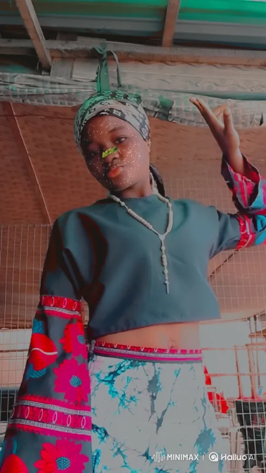 Young Woman in Vibrant Outfit Poses Confidently – AI Generated Video | Hailuo AI