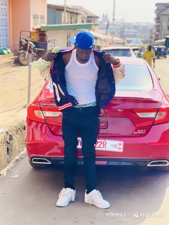 Man Puts on Jacket, Gets into and Drives Away in Red Honda Accord – AI Generated Video | Hailuo AI