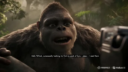 Bigfoot Vlogs in Amazon, Spooked and Flees – AI Generated Video | Hailuo AI