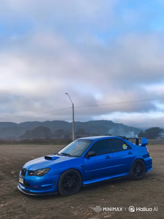 Subaru WRX STI in Quiet Rural Landscape – AI Generated Video | Hailuo AI