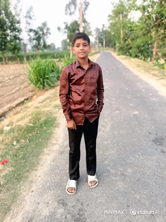 Young Boy Meets Man Resembling PM Modi on Country Road – AI Generated Video | Hailuo AI