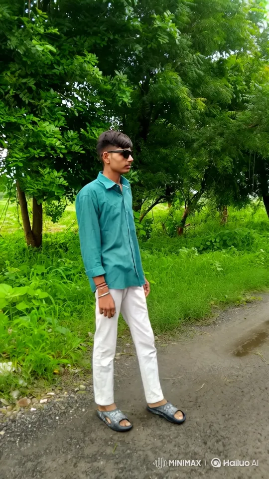 Young Man Meets Distinguished Leader on Gravel Road – AI Generated Video | Hailuo AI