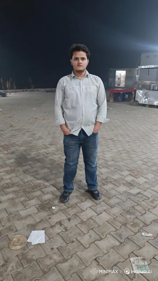 Young Man Meets Man Resembling Modi in Night Scene – AI Generated Video | Hailuo AI