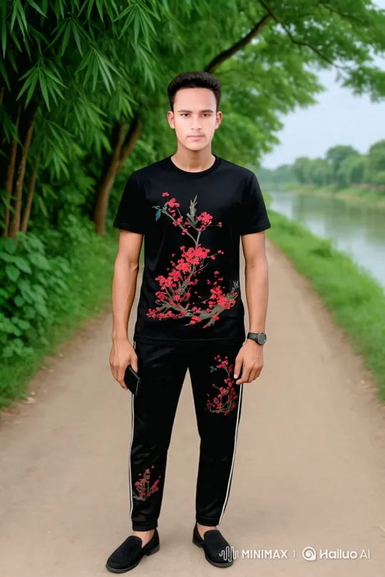 Young Man Walks with Purpose on Nature Path – AI Generated Video | Hailuo AI