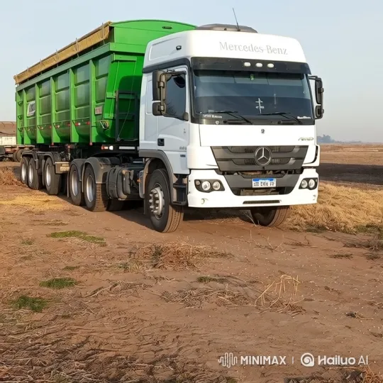 Mercedes-Benz Semi-Truck with Adaptive Suspension Lowering – AI Generated Video | Hailuo AI