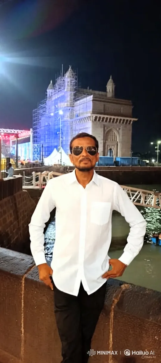 Starry Night Welcome: Man Greets Celebrity at Monument – AI Generated Video | Hailuo AI