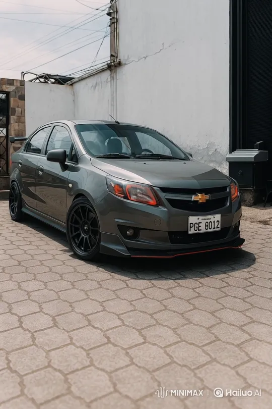 Modified Chevrolet Sedan Demonstrates Air Suspension Lowering – AI Generated Video | Hailuo AI